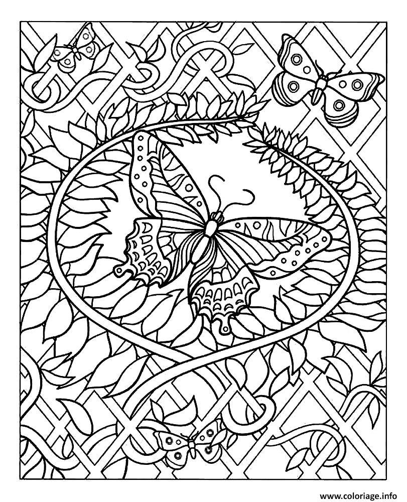 Coloriage Difficile Papillon Dessin Papillon À Imprimer intérieur Coloriage Dessin Papillon