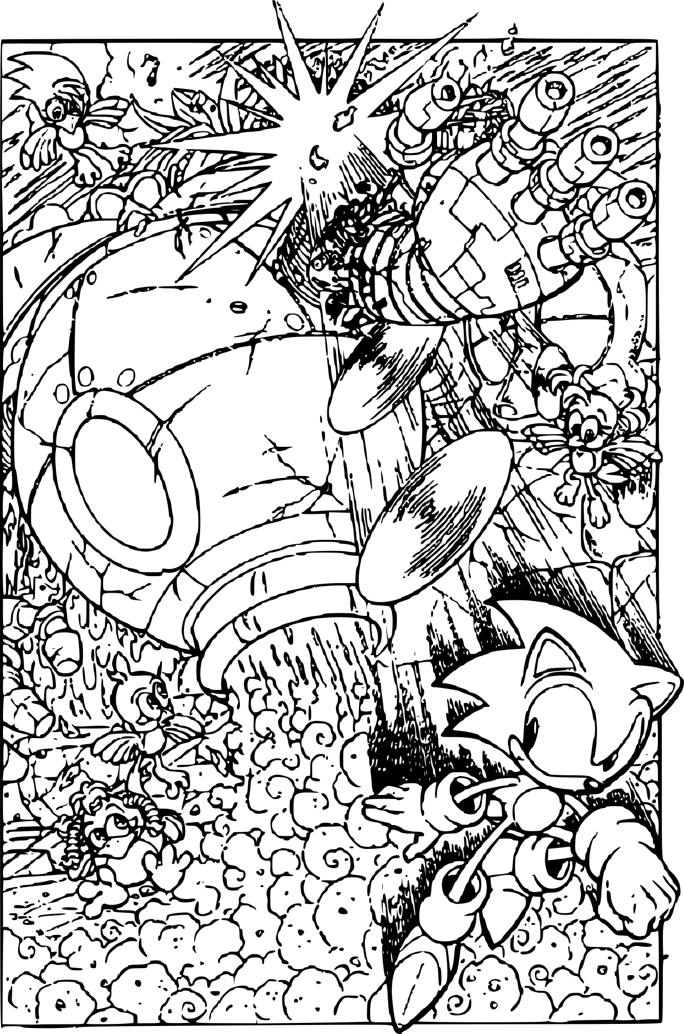 Coloriage Difficile Sonic À Imprimer à Coloriage À Faire,