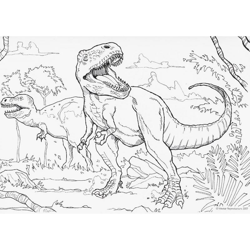 Coloriage Dinosaure Tyrannosaure - Greatestcoloringbook à T Coloriage