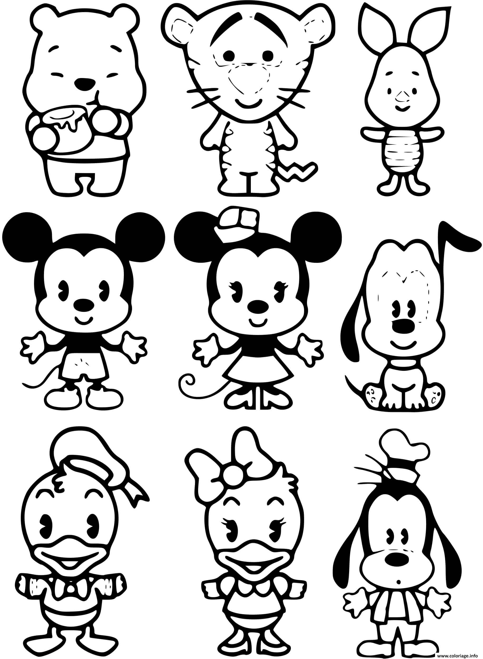 Coloriage Disney Kawaii Personnages Bebes Dessin Disney serapportantà Dessin Kawaii A Imprimer