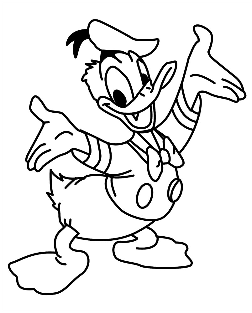 Coloriage Donald Duck - Greatestcoloringbook à Coloriages Mystères Disney Babies,