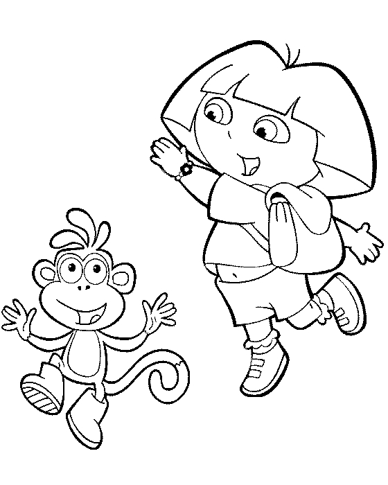 Coloriage Dora L&amp;#039;Exploratrice #30061 (Dessins Animés à Coloriage Dora L&amp;amp;#039;Exploratrice