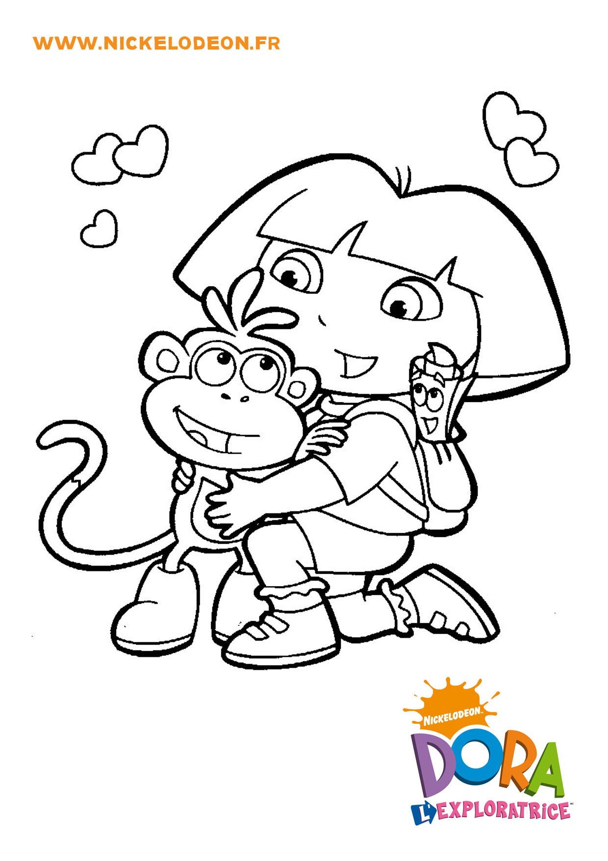Coloriage | Dora L'Exploratrice | Coloriage_Dora19 intérieur Dessin L,