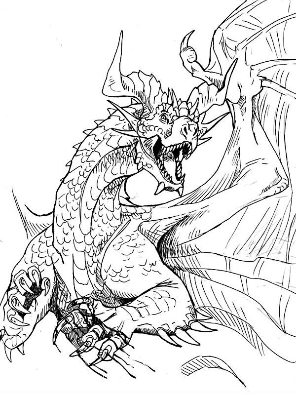 Coloriage Dragon : 30 Superbes Images À Imprimer Gratuitement destiné Coloriage Dessin Dragon