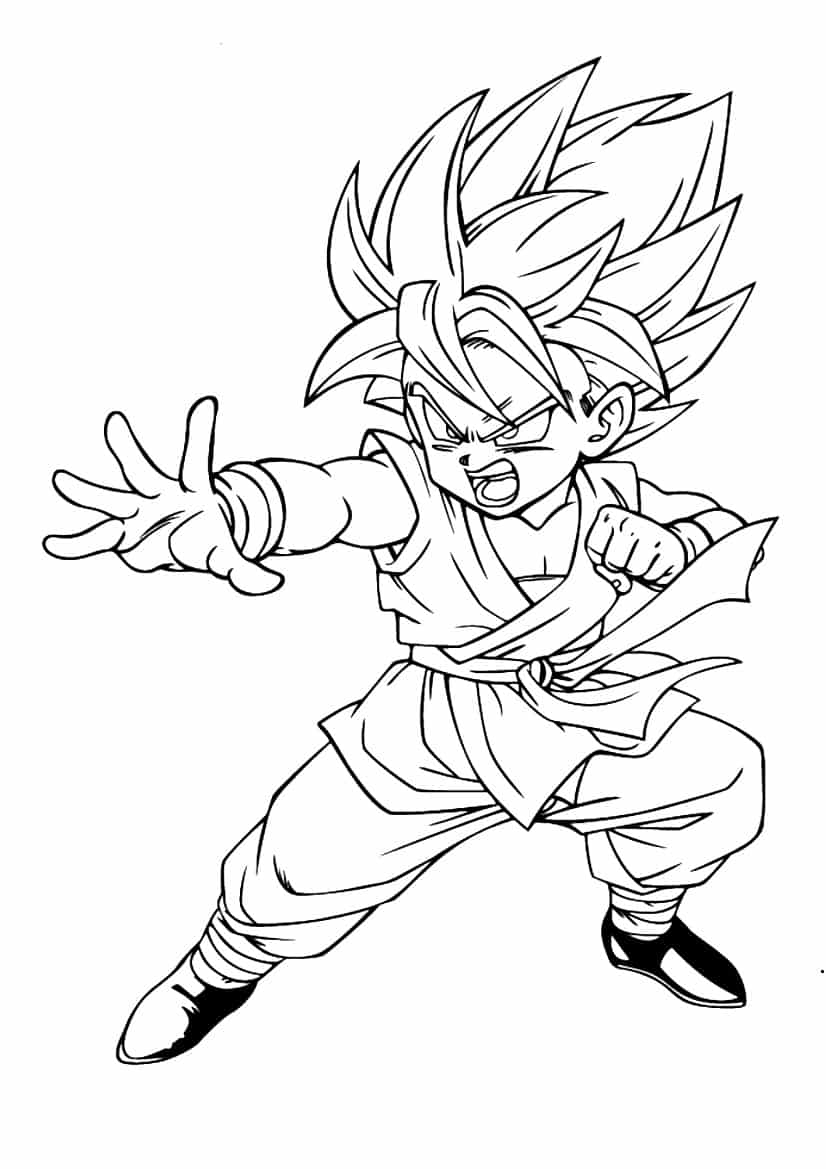 Coloriage Dragon Ball Z | 20 Images À Imprimer Gratuitement destiné Dragon Ball Z Dessin