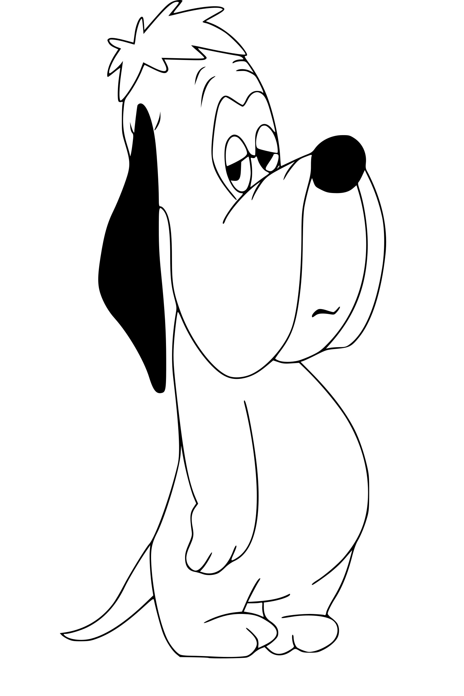 Coloriage Droopy Le Chien À Imprimer à Coloriage Chien