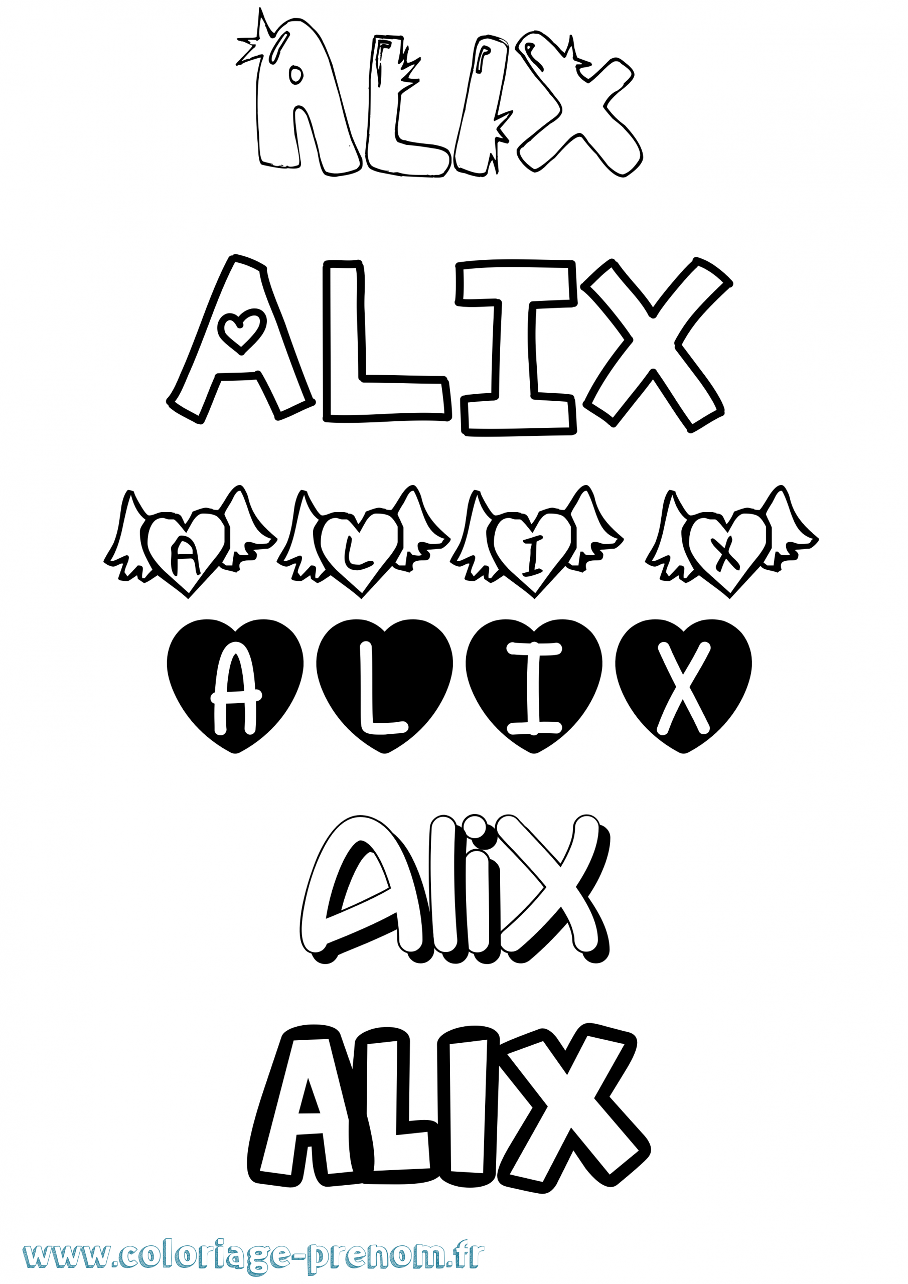 Coloriage Du Prénom Alix : À Imprimer Ou Télécharger tout B Max Coloriage A Imprimer