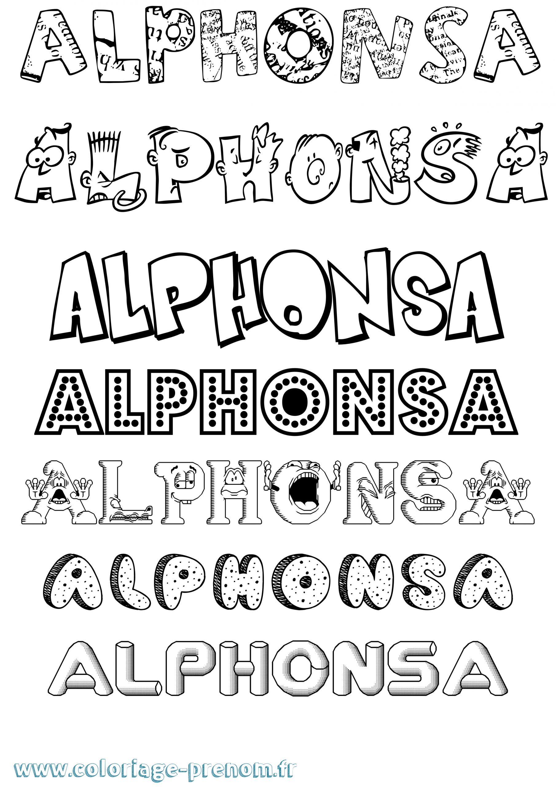 Coloriage Du Prénom Alphonsa : À Imprimer Ou Télécharger serapportantà Dessin Alpha U