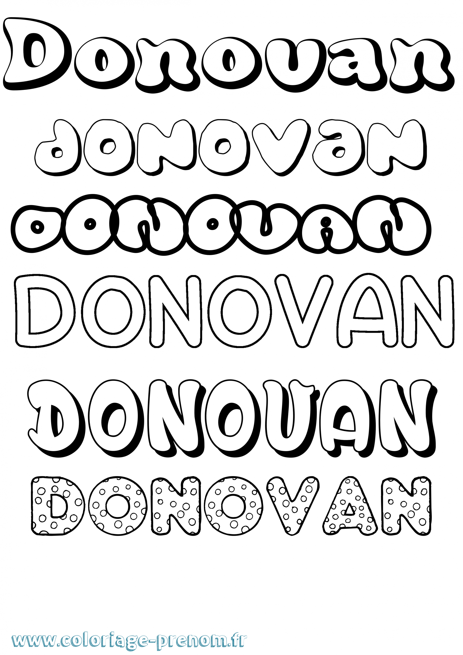 Coloriage Du Prénom Donovan : À Imprimer Ou Télécharger pour Dessin H 3D,