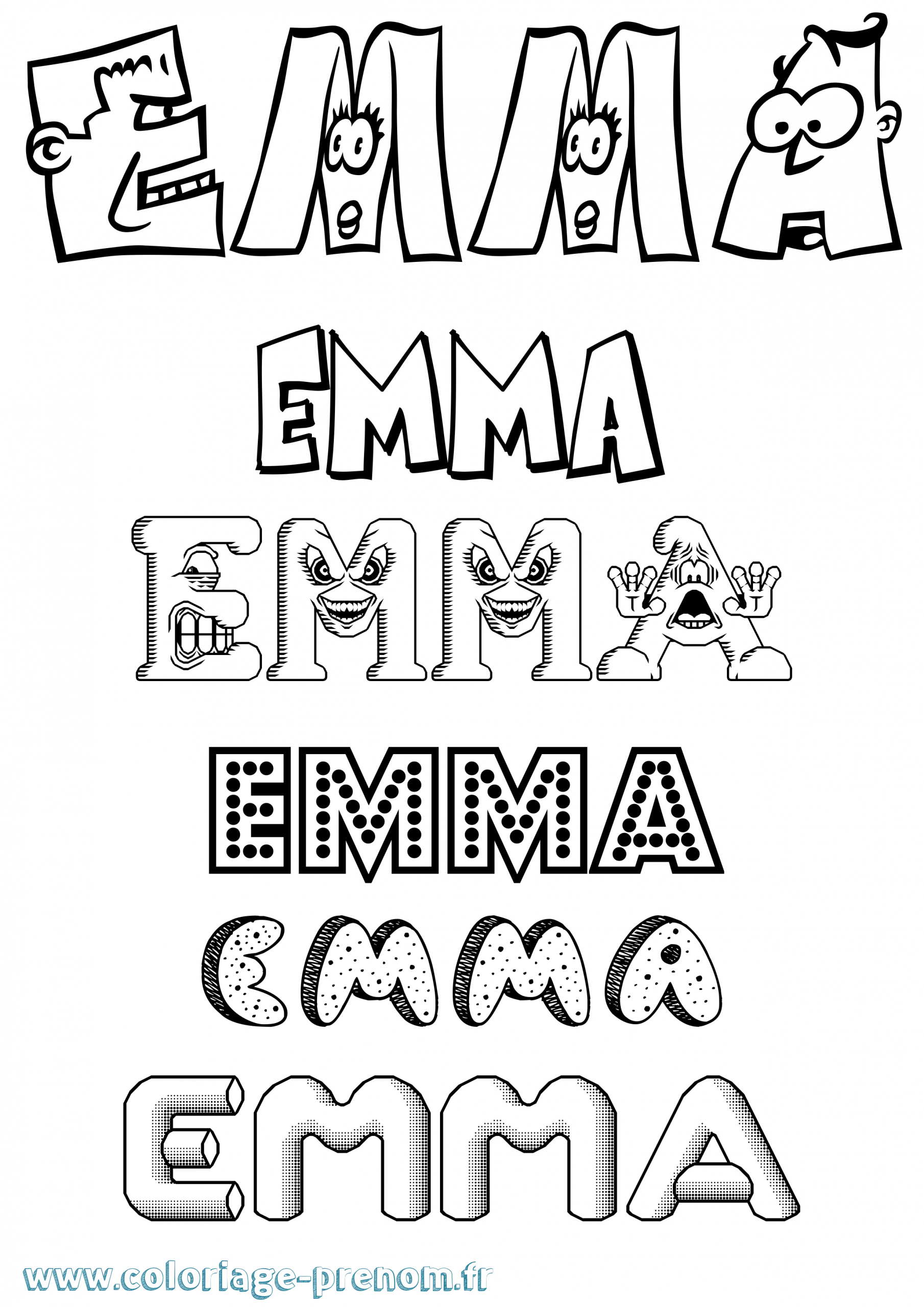 Coloriage Du Prénom Emma : À Imprimer Ou Télécharger dedans Dessin A Imprimer F