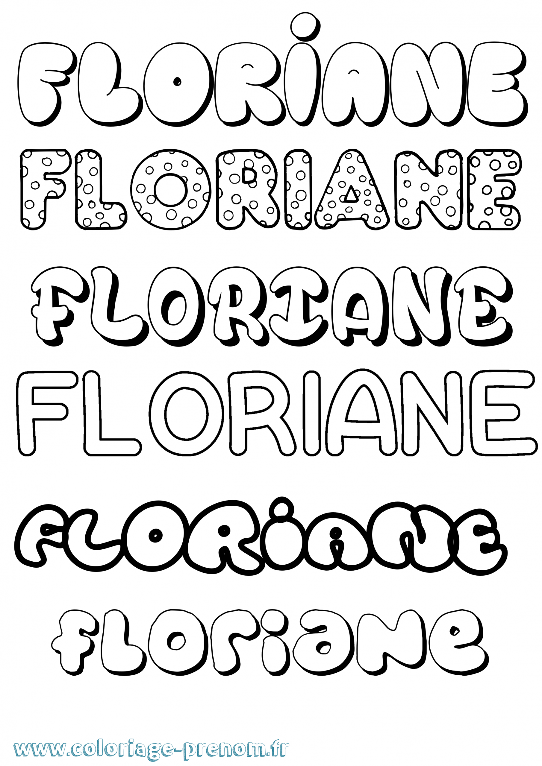 Coloriage Du Prénom Floriane : À Imprimer Ou Télécharger à Classe G Dessin