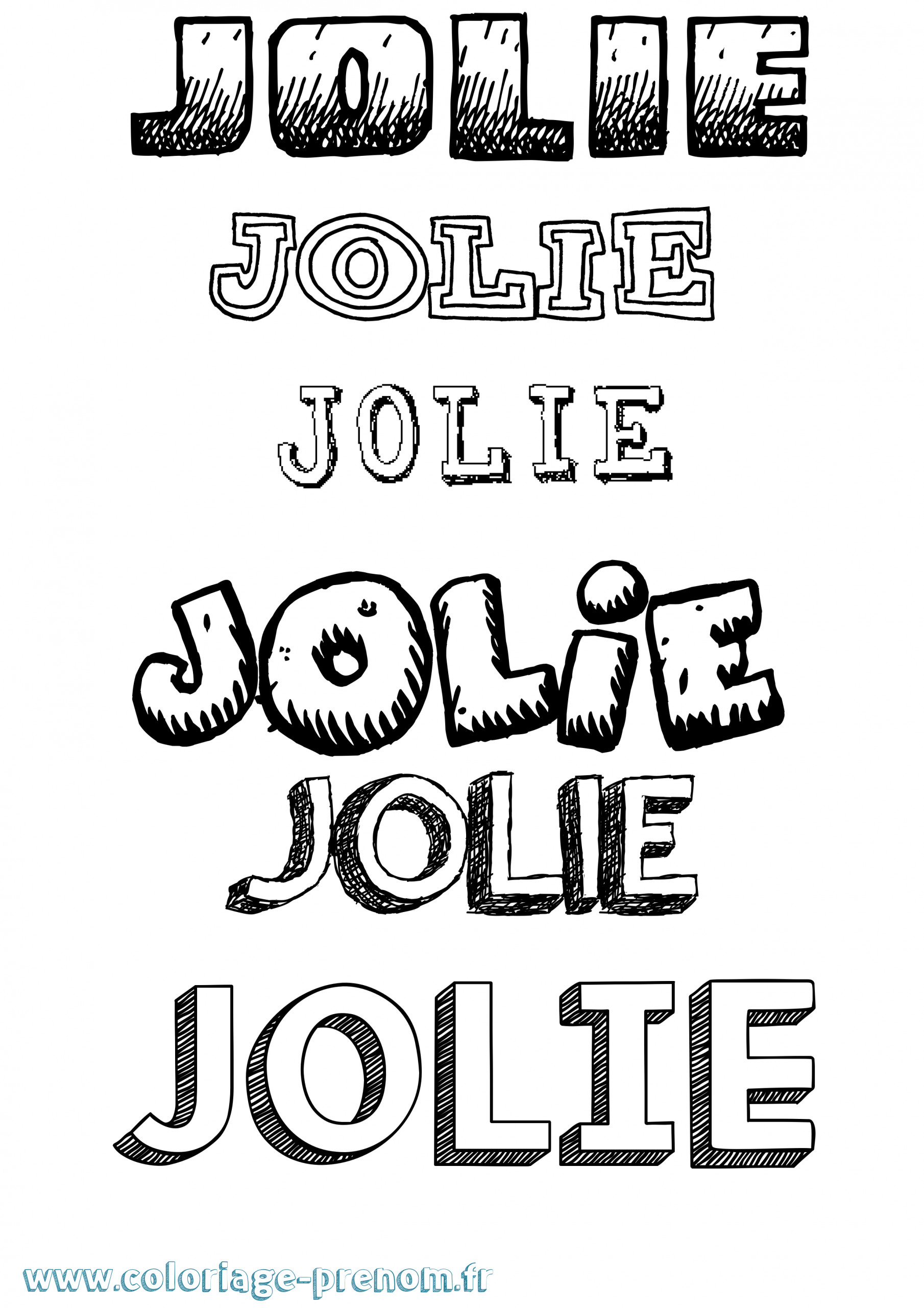 Coloriage Du Prénom Jolie : À Imprimer Ou Télécharger concernant Coloriage Jolie,