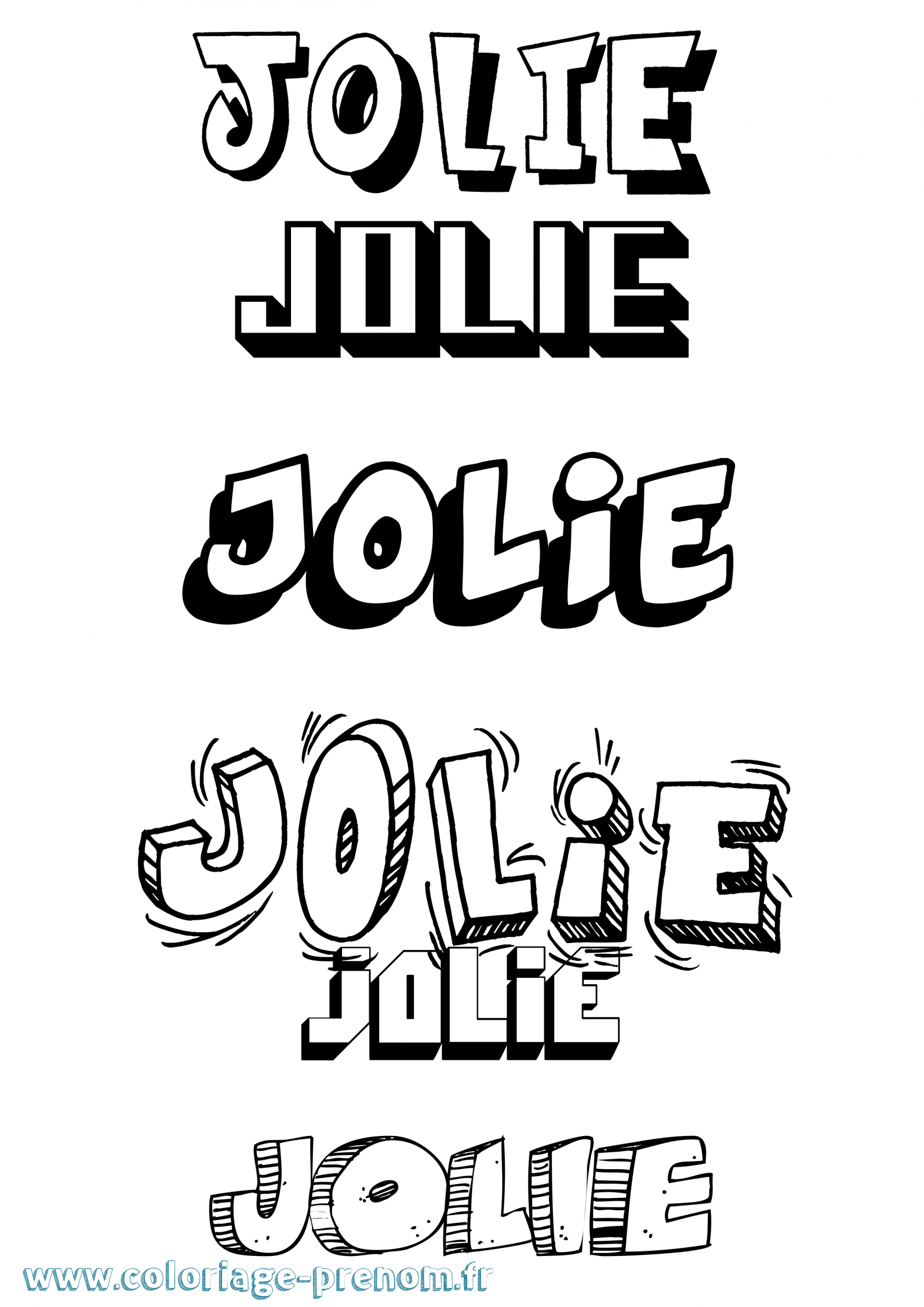 Coloriage Du Prénom Jolie : À Imprimer Ou Télécharger dedans Coloriage Jolie,