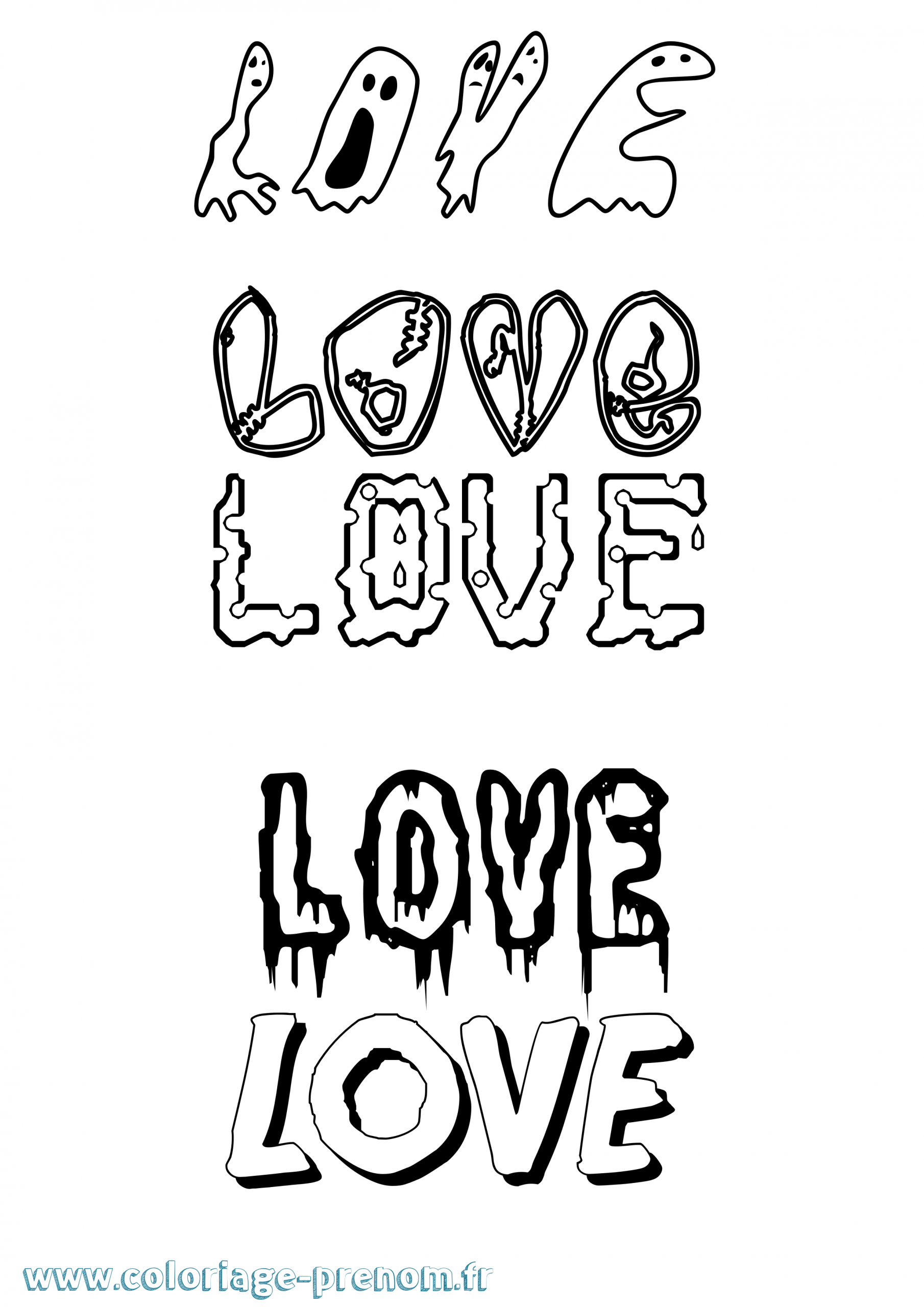 Coloriage Du Prénom Love : À Imprimer Ou Télécharger serapportantà Coloriage Love,