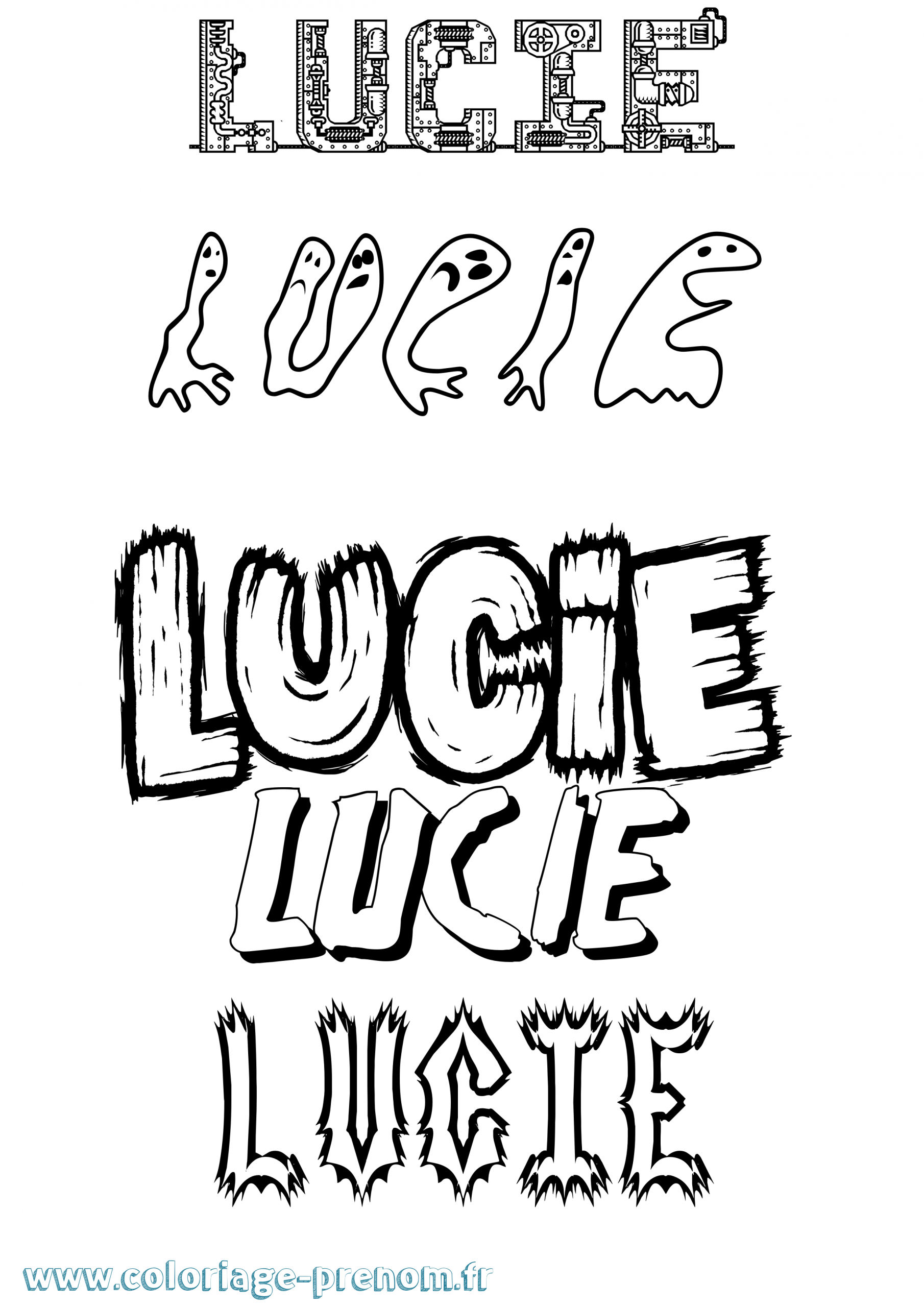 Coloriage Du Prénom Lucie : À Imprimer Ou Télécharger dedans S Coloriage