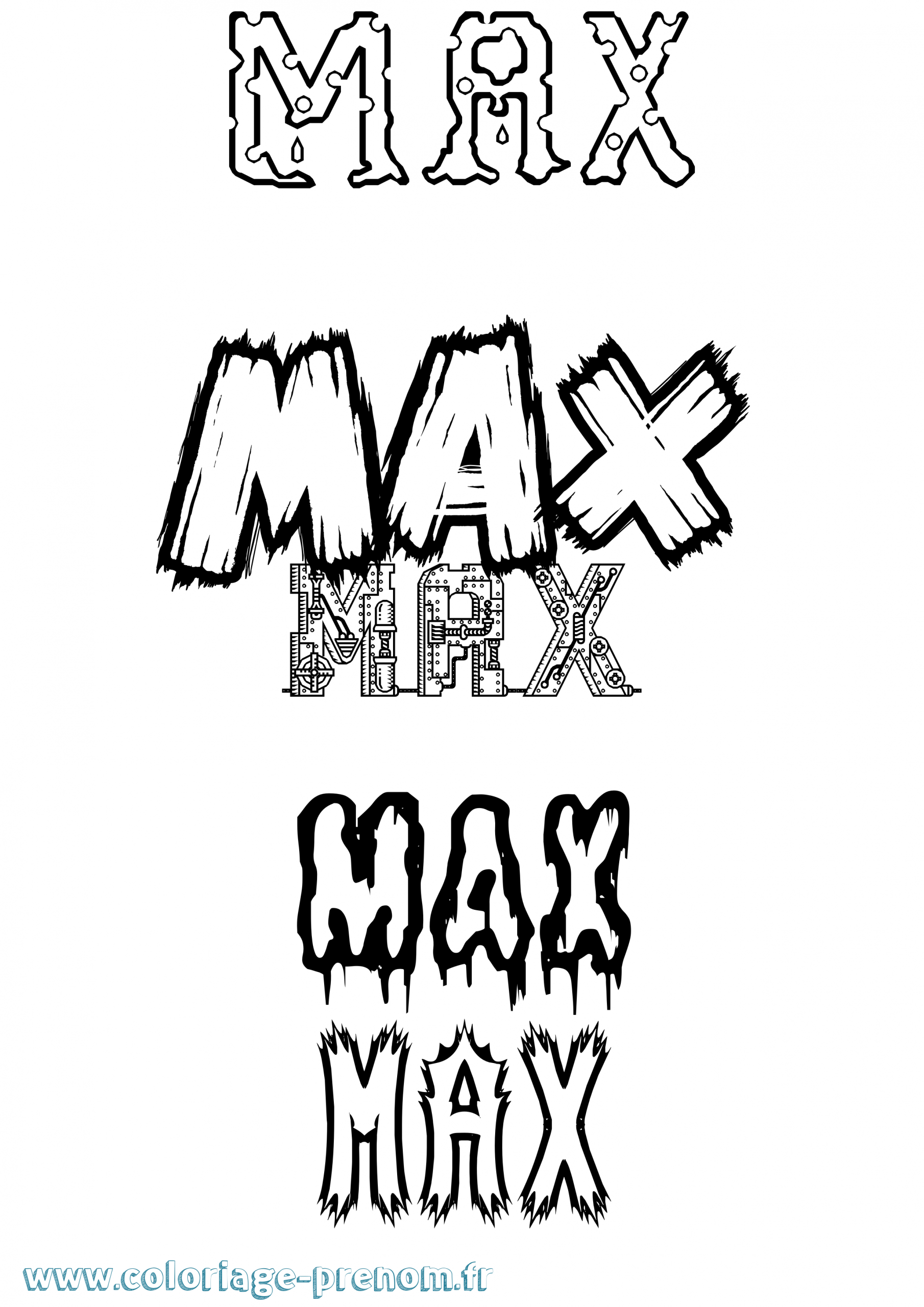 Coloriage Du Prénom Max : À Imprimer Ou Télécharger Facilement avec B Max Coloriage A Imprimer