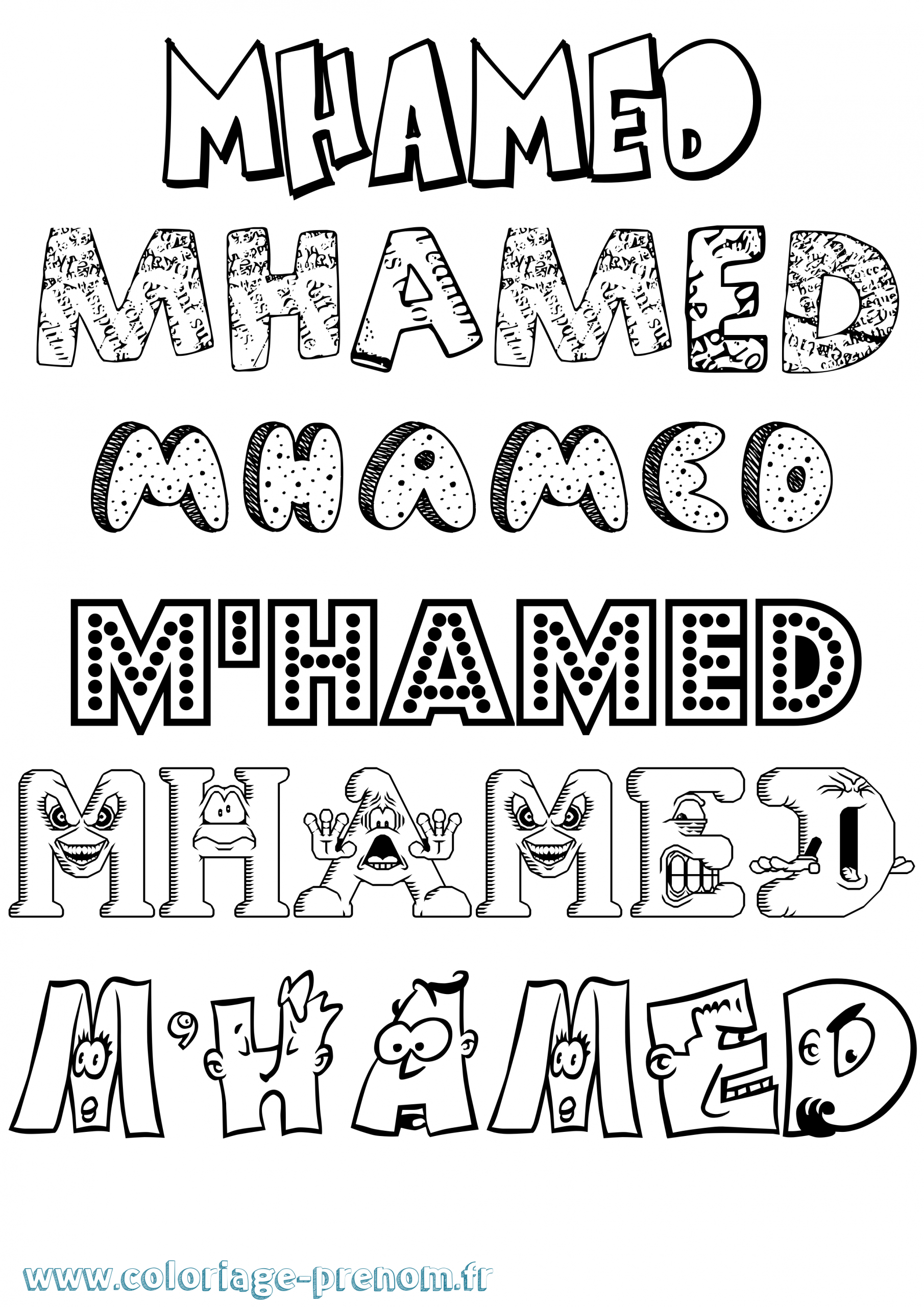 Coloriage Du Prénom M&amp;#039;Hamed : À Imprimer Ou Télécharger tout M Coloriage