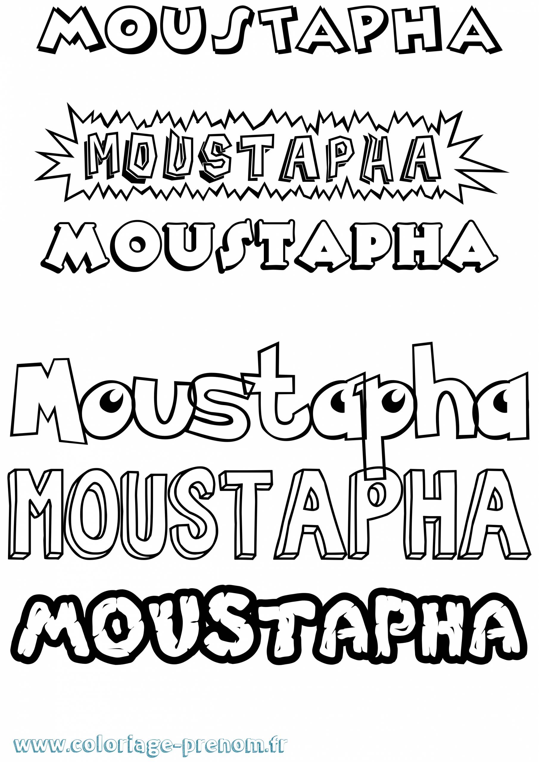 Coloriage Du Prénom Moustapha : À Imprimer Ou Télécharger avec Coloriage Alpha O