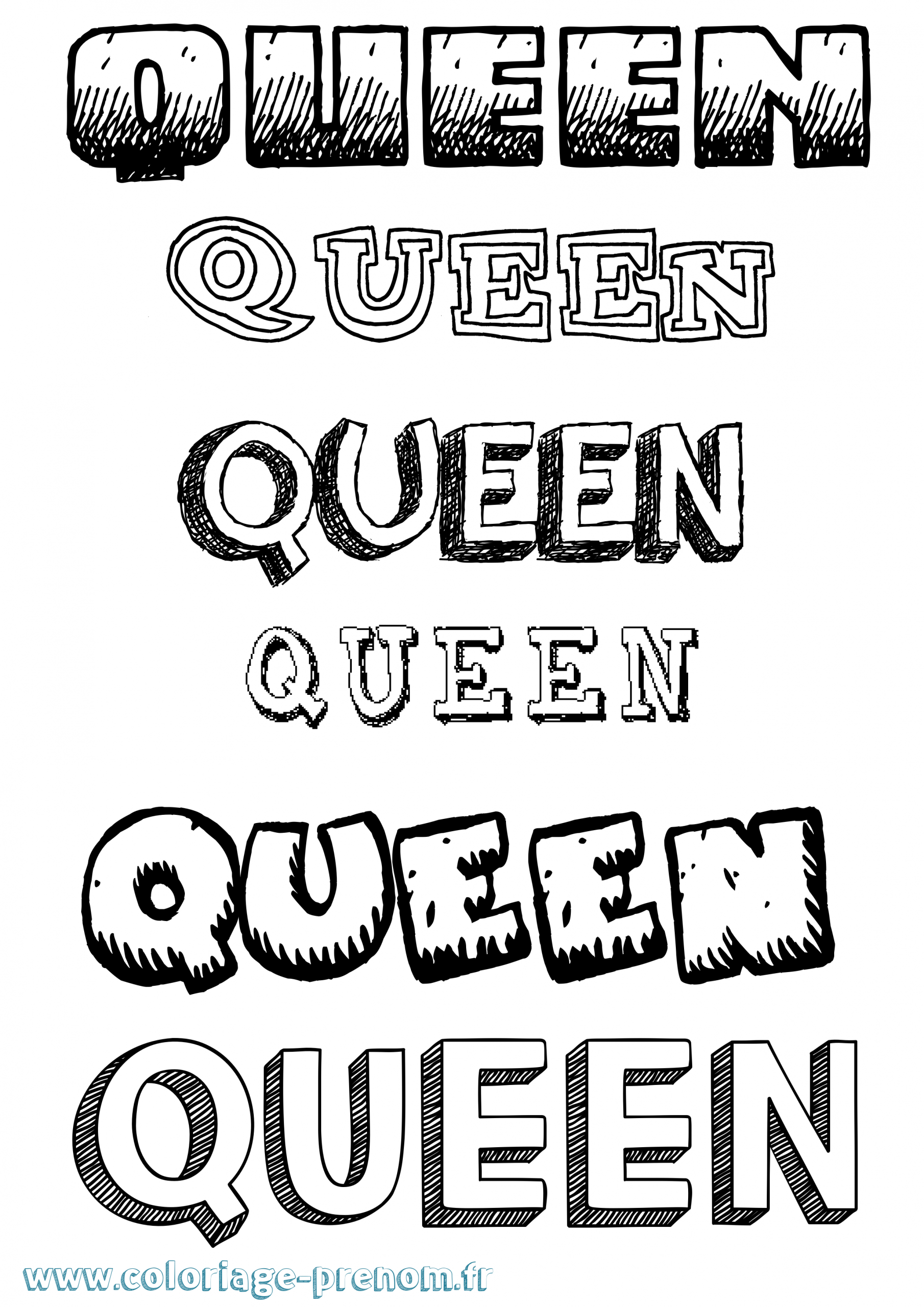 Coloriage Du Prénom Queen : À Imprimer Ou Télécharger à Dessin Coloriage Eva Queen