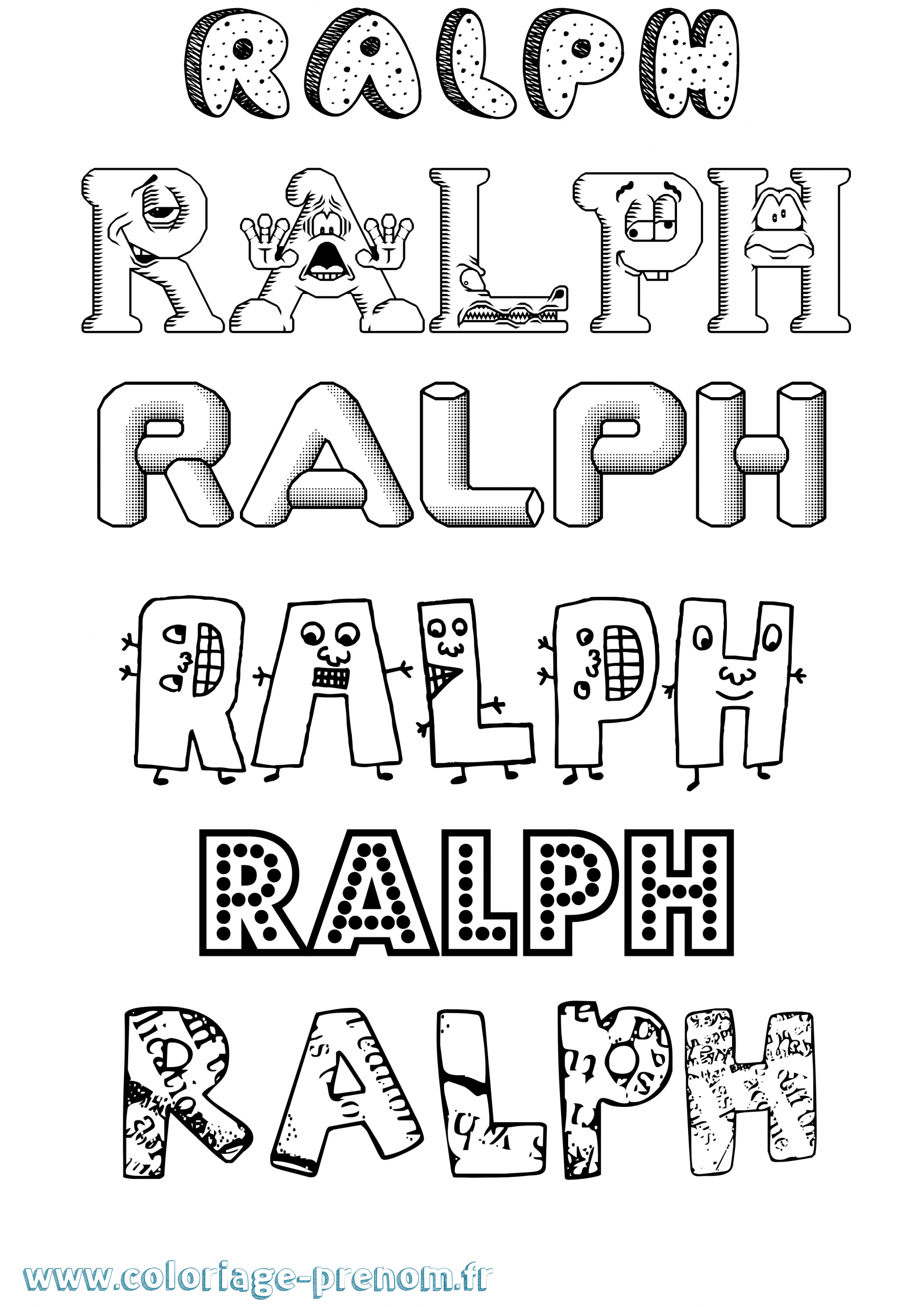 Coloriage Du Prénom Ralph : À Imprimer Ou Télécharger intérieur Coloriage Alpha O