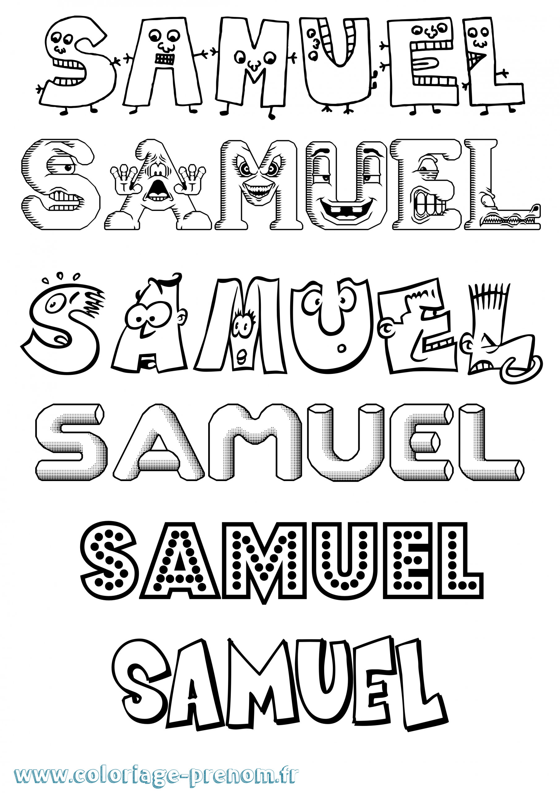 Coloriage Du Prénom Samuel : À Imprimer Ou Télécharger destiné Coloriage Son F