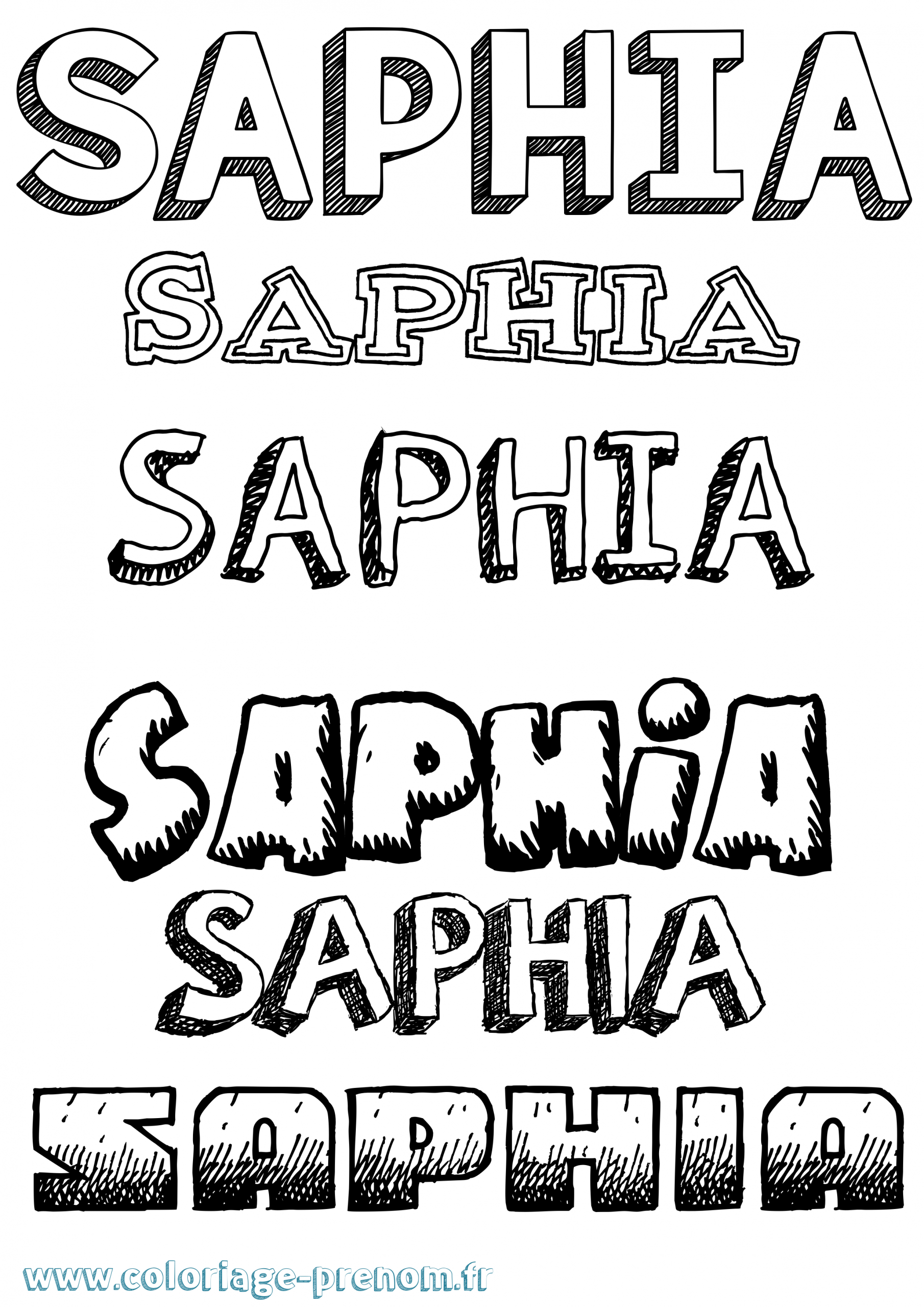 Coloriage Du Prénom Saphia : À Imprimer Ou Télécharger à Coloriage Alpha O