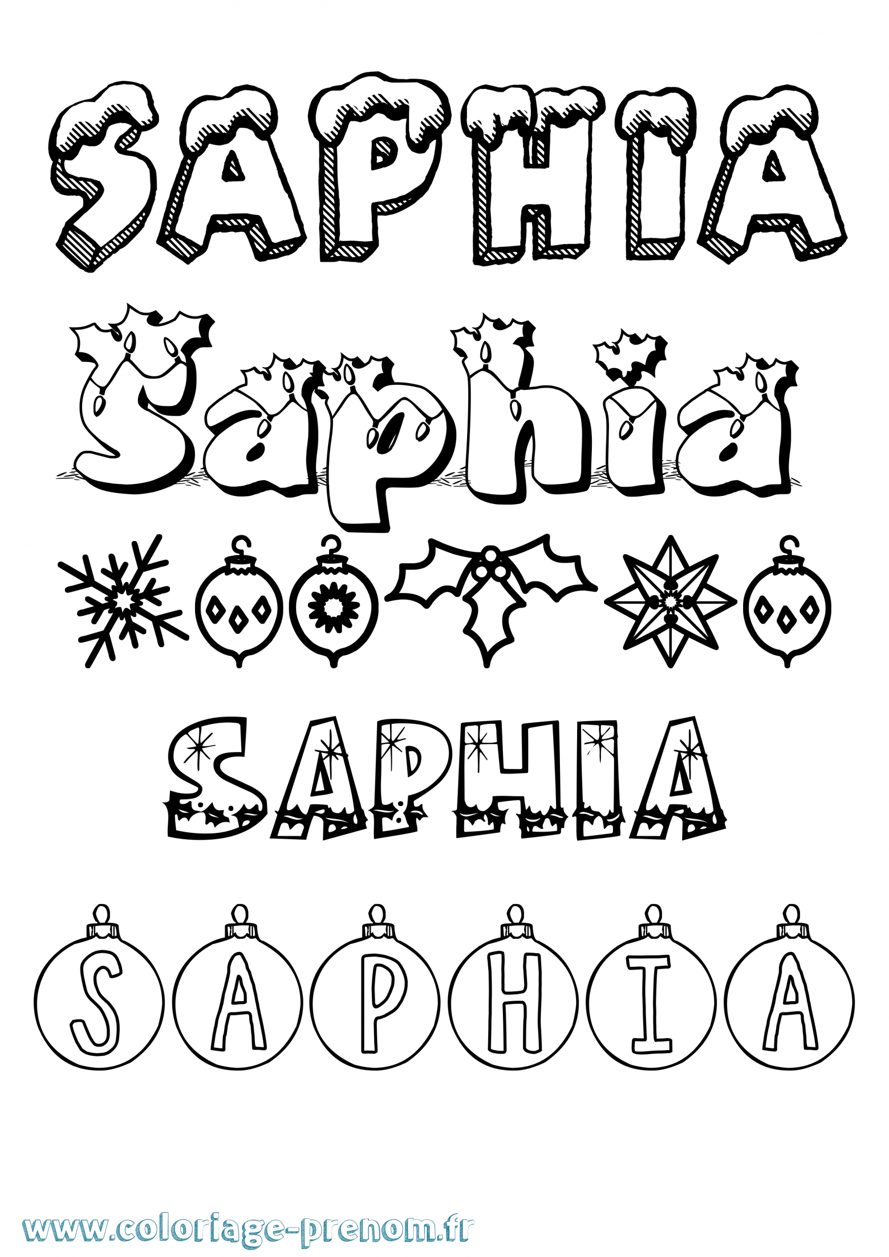 Coloriage Du Prénom Saphia : À Imprimer Ou Télécharger pour Dessin Alpha U