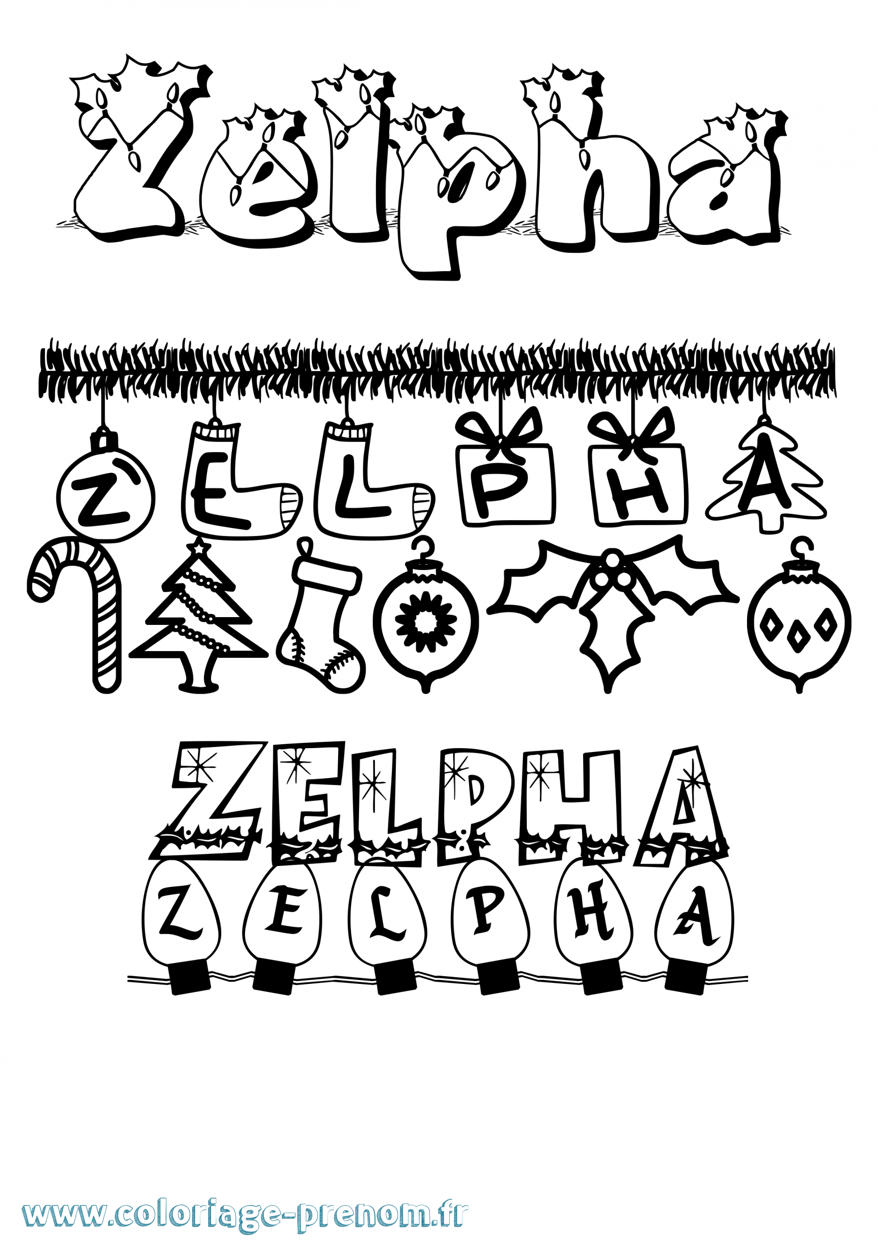 Coloriage Du Prénom Zelpha : À Imprimer Ou Télécharger à Dessin Alpha U