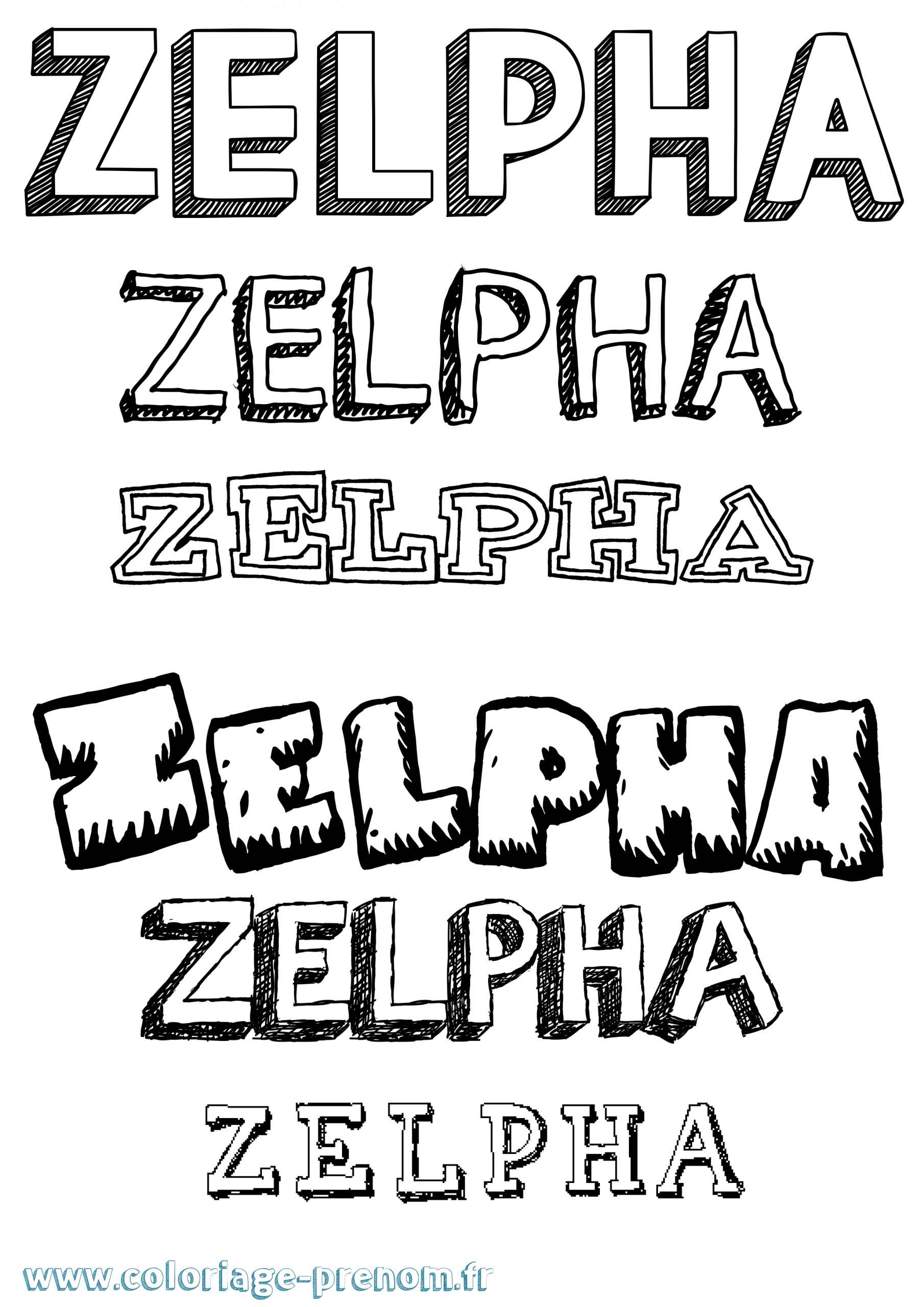 Coloriage Du Prénom Zelpha : À Imprimer Ou Télécharger avec Coloriage Alpha O