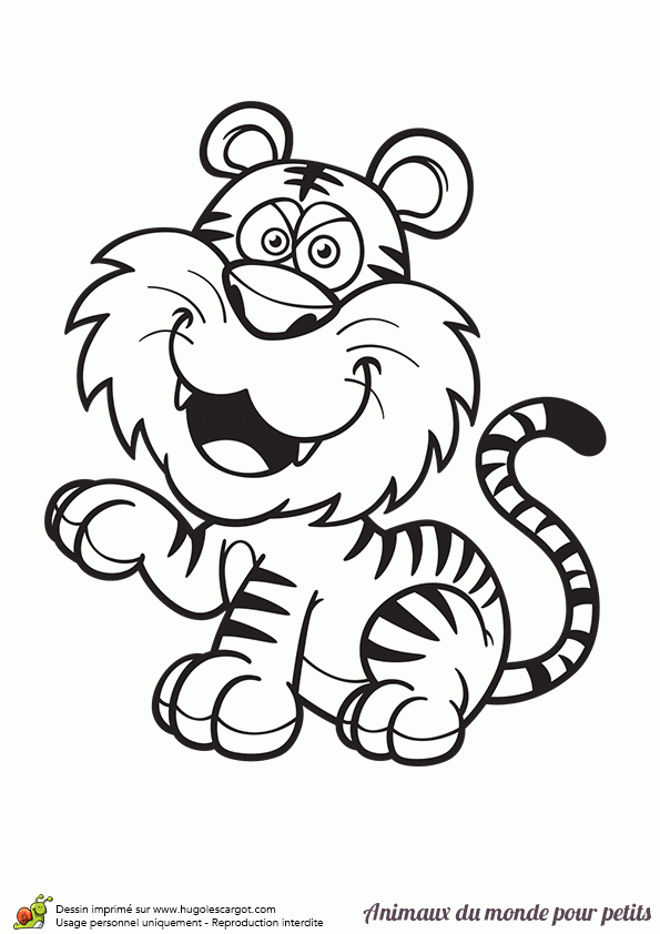 Coloriage D&amp;#039;Un Tigre concernant Coloriage D&amp;amp;#039;Animaux,