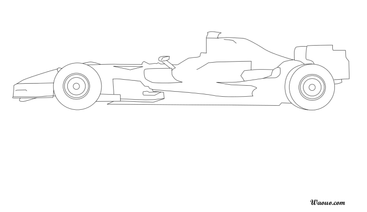 Coloriage D&amp;#039;Une Voiture De Course A Imprimer avec Formule 1 Coloriage