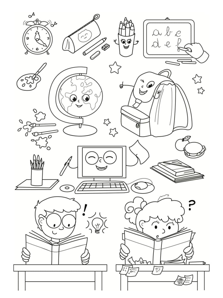 Coloriage École : 25 Modèles À Imprimer avec Coloriage Dessin Ecole