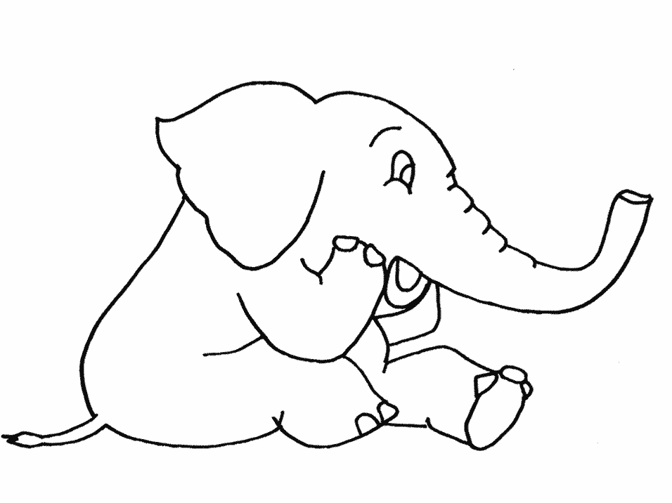Coloriage Éléphant #6331 (Animaux) - Album De Coloriages intérieur Dessin Coloriage Éléphant