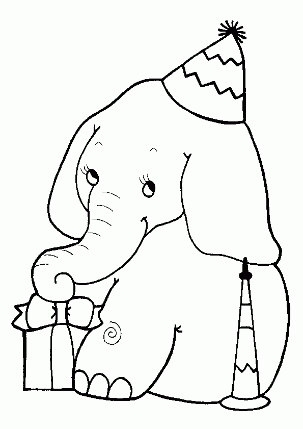 Coloriage Elephant Anniversaire Sur Hugolescargot intérieur Coloriage 2L2Phant