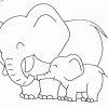 Coloriage Eléphant Et Éléphanteau concernant Dessin Coloriage Éléphant