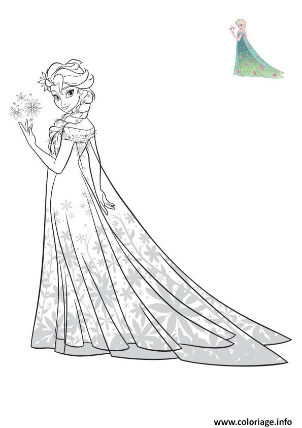 Coloriage Elsa Frozen Exotic Dress Disney Dessin Elsa À serapportantà Dessin Coloriage Frozen 2