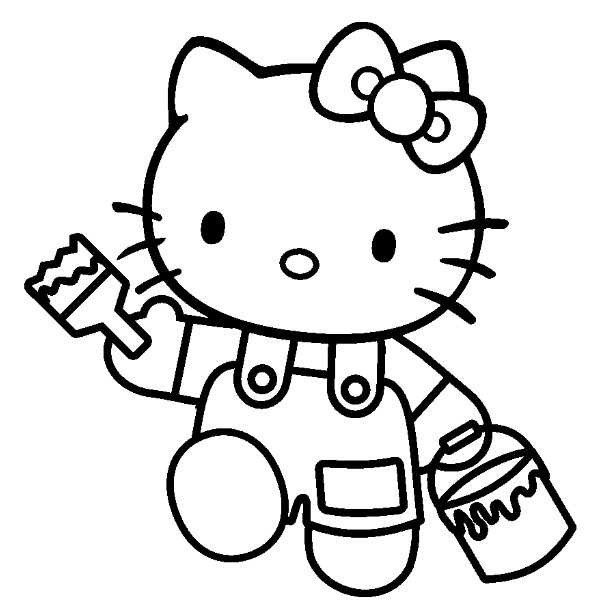 Coloriage En Ligne Hello Kitty A Imprimer - Gratuit Coloriage concernant Coloriage Hello Kitty,