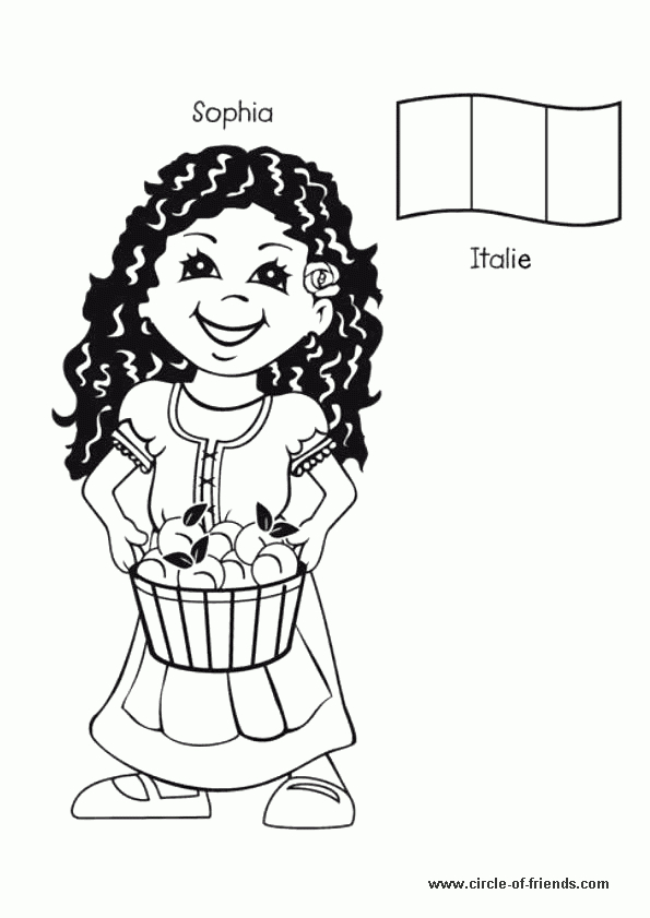 Coloriage Enfant Italie Sur Hugolescargot pour Coloriage Enfance,