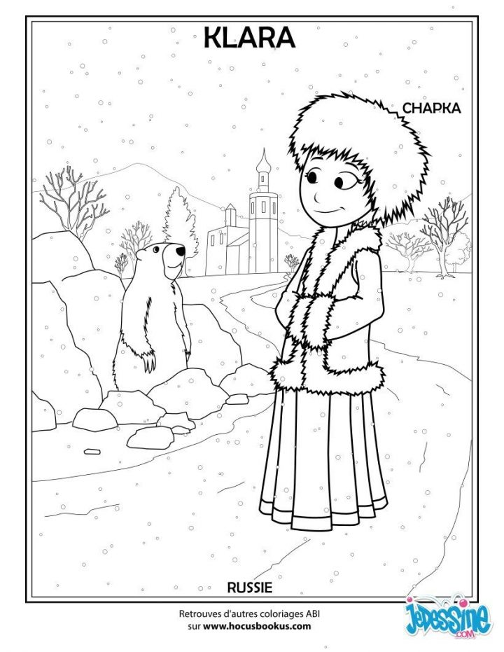 Coloriage Enfants Du Monde - Russe | Coloriage, Coloriage dedans Coloriage Autour Du Monde