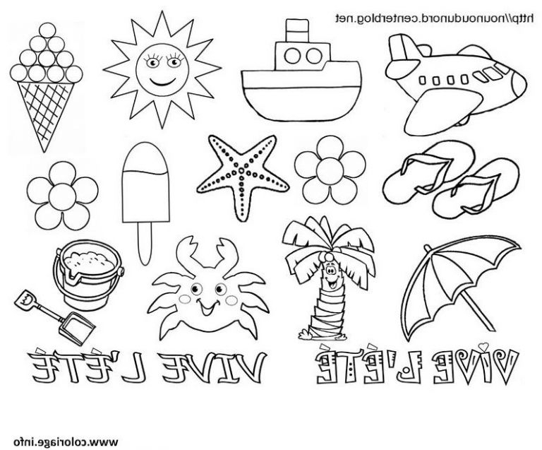 Coloriage Été Maternelle Unique Photos Coloriage Vive Lete à Dessin Coloriage Été