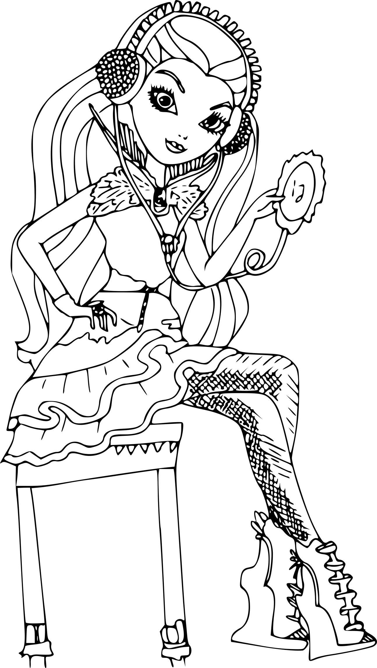 Coloriage Ever After High Raven Queen À Imprimer Gratuit tout Coloriage Queen