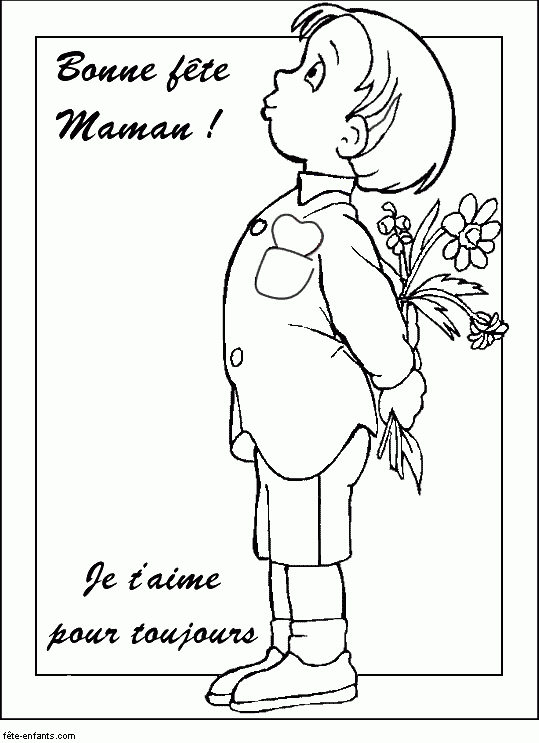 Coloriage Fête Des Mères 01 | Coloriage Fête Des Mères pour Coloriage Fête Des Mères