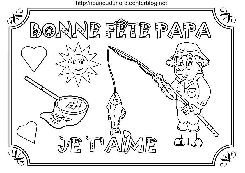 Coloriage Fete Des Peres Poemes Gif - Page 2 destiné Coloriage Bonne Fete Papa