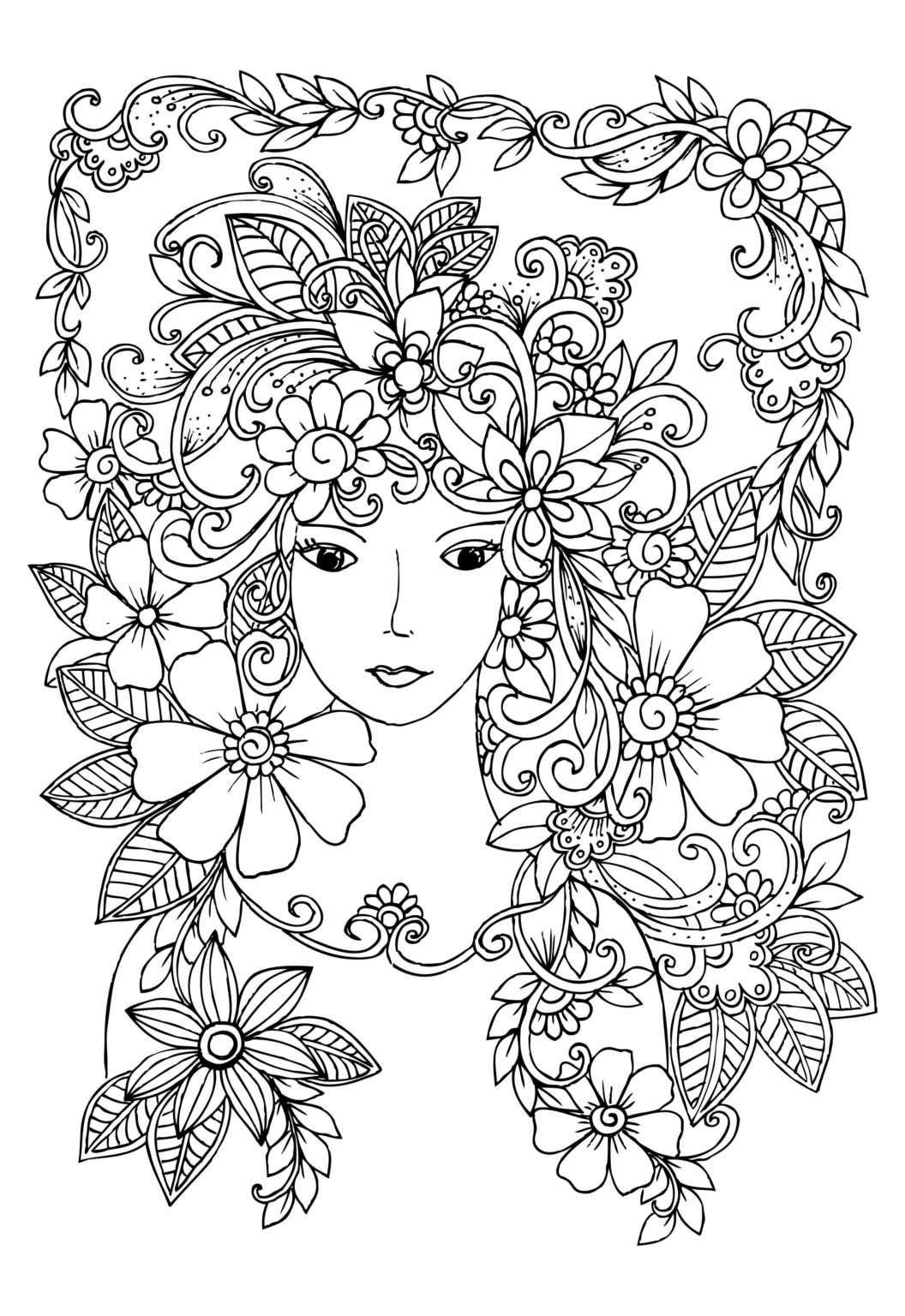 Coloriage Fille - Coloriage Pour Fille De 10 Ans A Imprimer intérieur Coloriage Pour Fille,