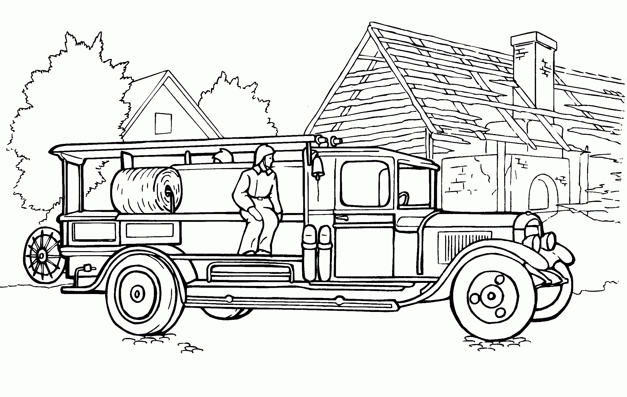 Coloriage - Fire Engine 19, Mais Siècle avec Coloriage Échelle Dessin