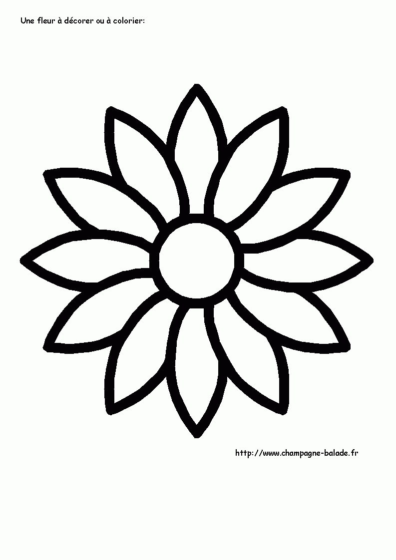 Coloriage Fleur À Colorier - Dessin À Imprimer | Flower intérieur F'Eur Dessin