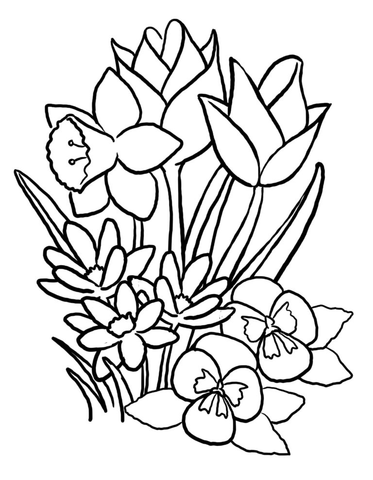 Coloriage Fleurs. De Belles Images Pour La Créativité Des dedans Coloriage Fleur,