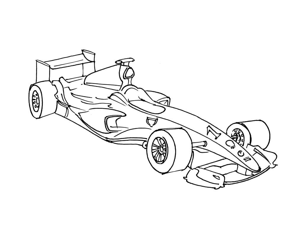 Coloriage Formula 1 À Imprimer destiné 1 Coloriage