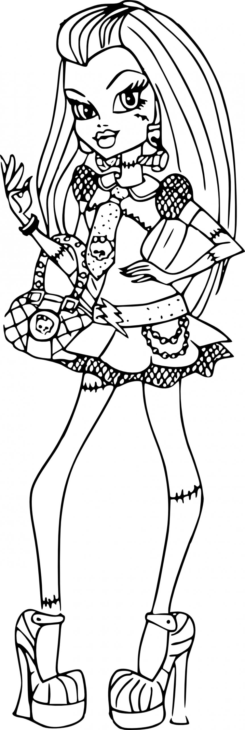 Coloriage Frankie Stein Monster High À Imprimer à Coloriage Image