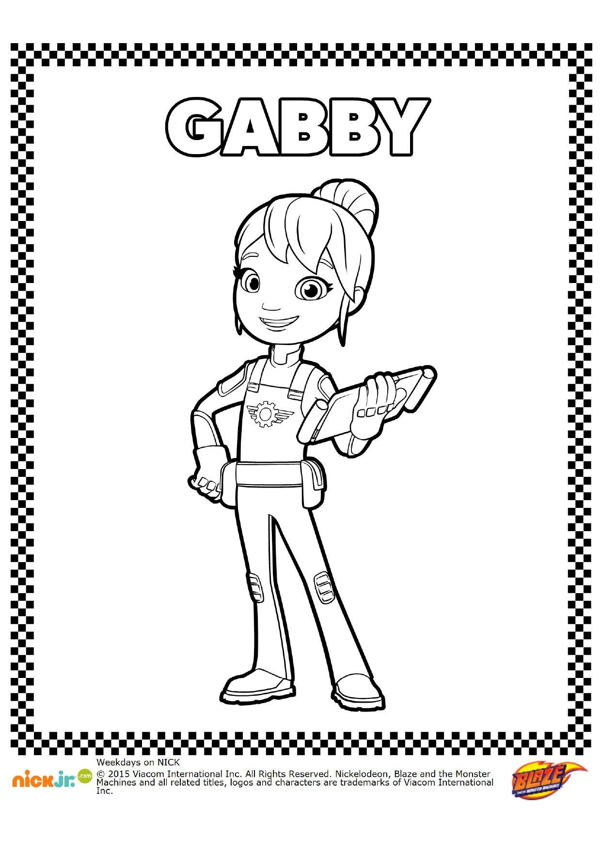 Coloriage Gabby - Coloriage Blaze Et Les Monster Machines avec Coloriage C 17